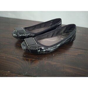 Calvin Klein Deniz Black Ballet Flat with Buckle/Pre-owned, Size 5.5M